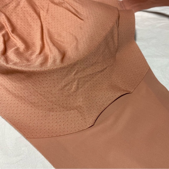 Knix 8 Seamless Padded V Neck Evolution Bra Wireless Pink Ginger Peach 40-42 D-G - Picture 5 of 12